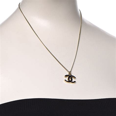 Chanel Enamel CC Pendant Necklace .